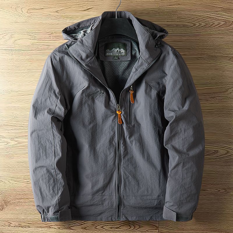 Men's waterproof outdoor jacket with adjustable hood Lune London