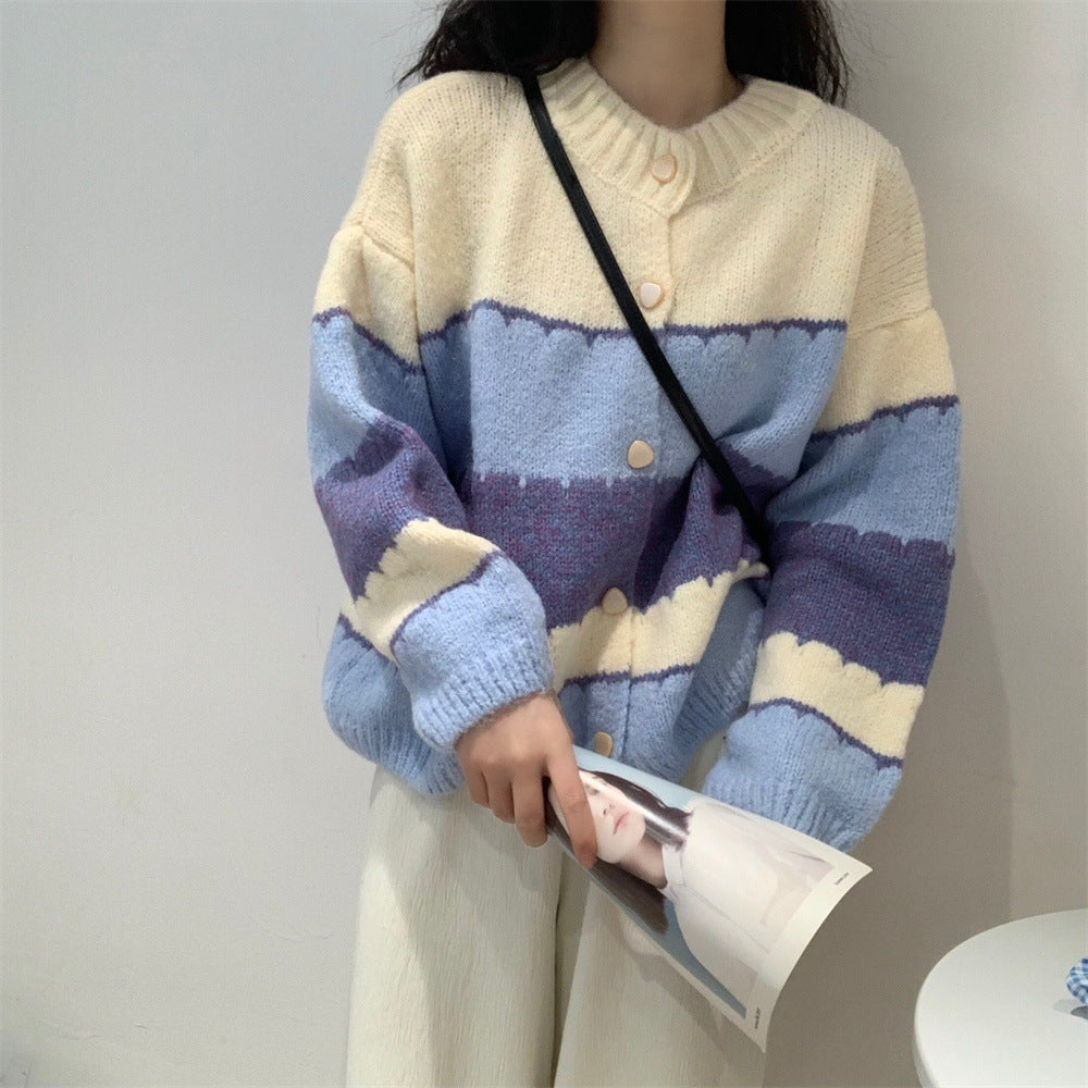 Cardigan Tricoté à la Mode pour Femme avec Design à Motifs Chic & Stil