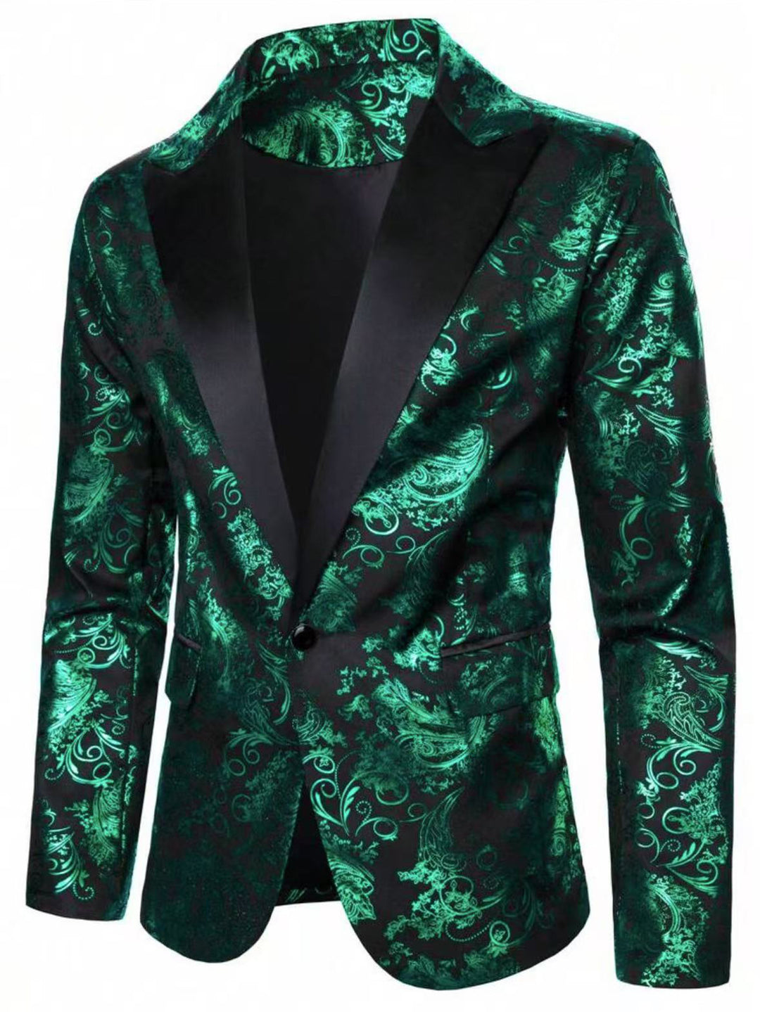 Elegant velvet blazer for men with floral pattern Lune London