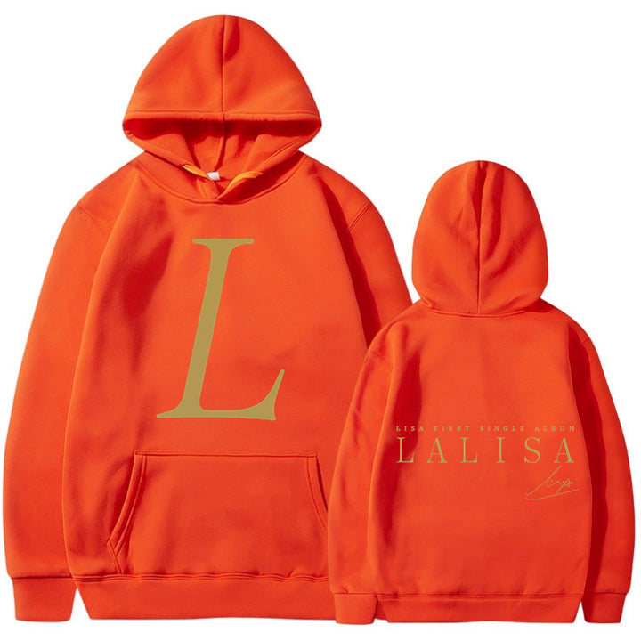 Women's hoodie with stylish initials print and generous kangaroo pocket Lune London