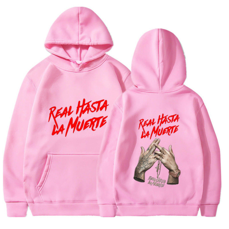 Women's hoodie with eye-catching lettering in urban style Lune London