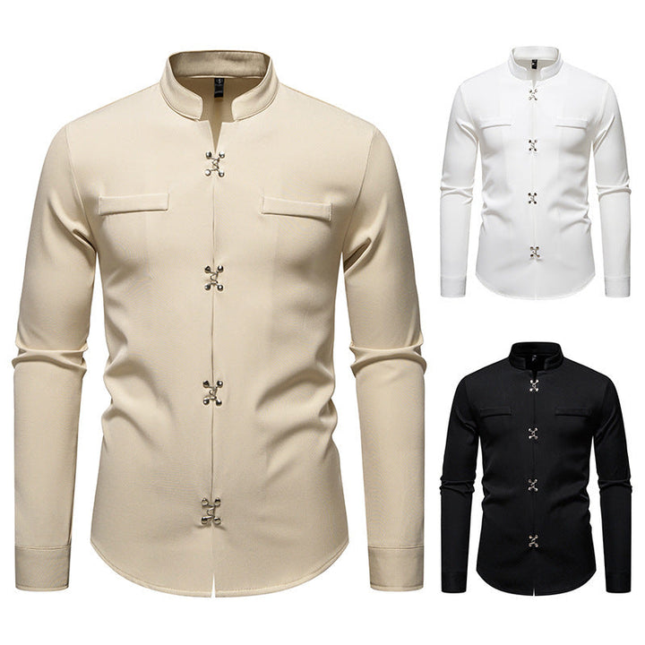 Men's Shirt with Asian Button Design Lune London