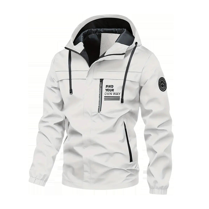 Men's Outdoor Sports Jacket with Adjustable Hood Lune London