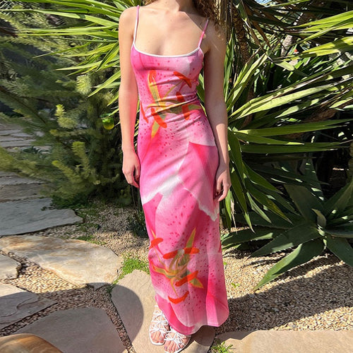 Chic and Stylish Floral Maxi Slip Dress for Women
