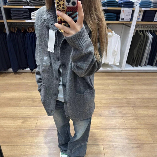 Cardigan oversize pour femme avec grandes poches Chic & Stil