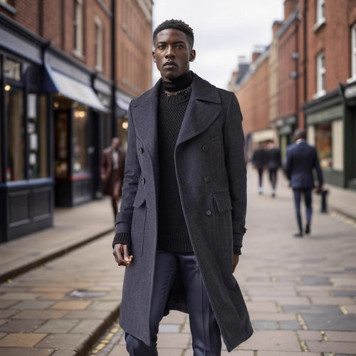Classic Duffle Coat for men with double button closure and practical pockets Lune London