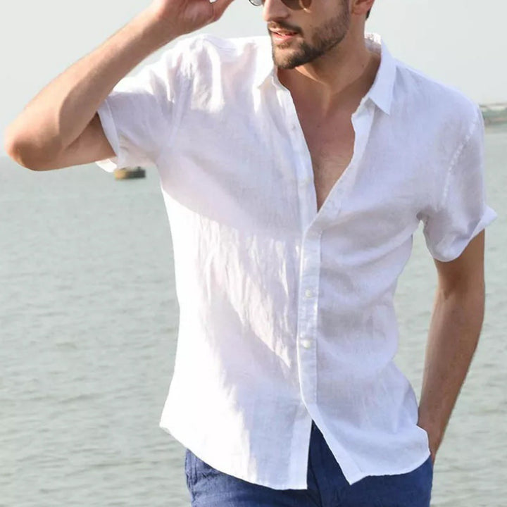 Light linen short sleeve shirt for men Lune London