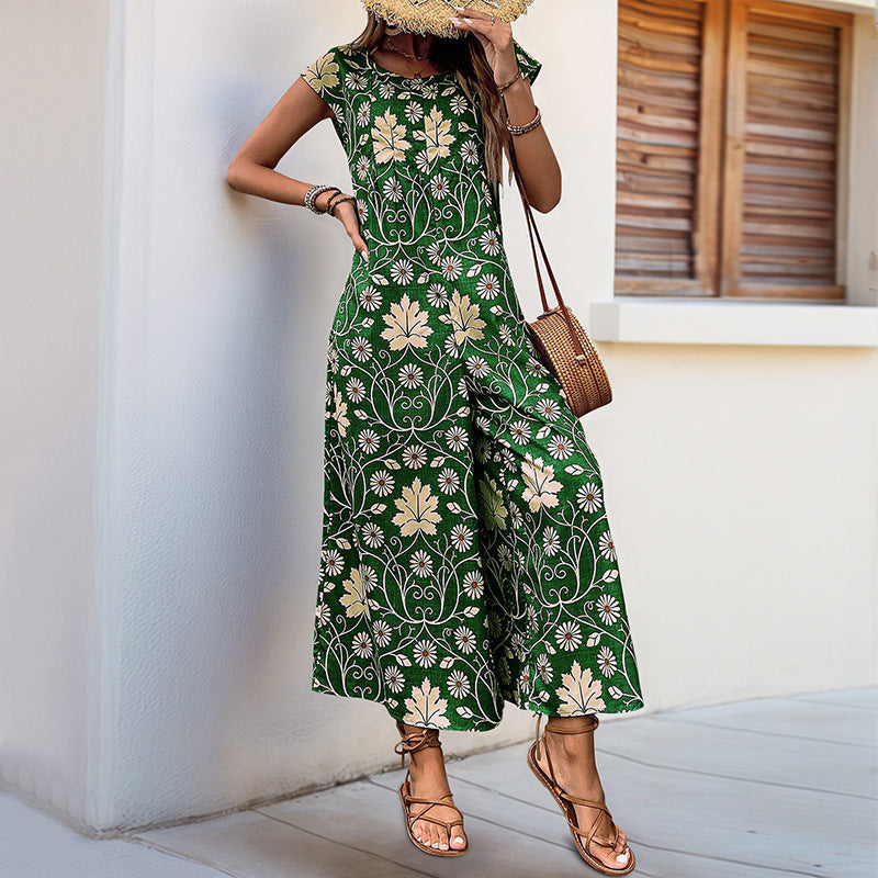Women’s Jumpsuit with Floral Pattern and Practical Pockets Chic und Stil