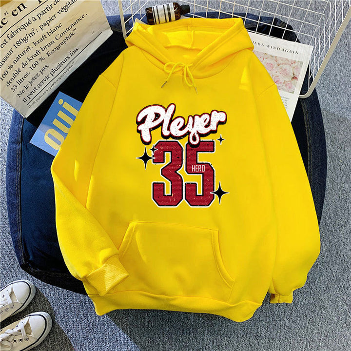 Women's hooded sweatshirt with creative basketball design Chic & Stil