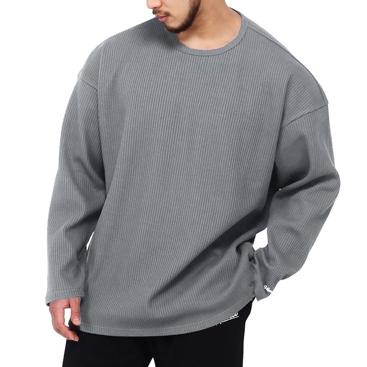 Casual long sleeve t-shirt for men with a fine rib design Lune London
