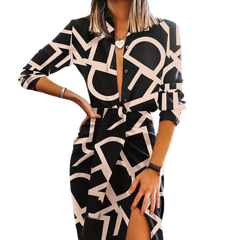 Lune London Printed Maxi Shirt Dress for Women