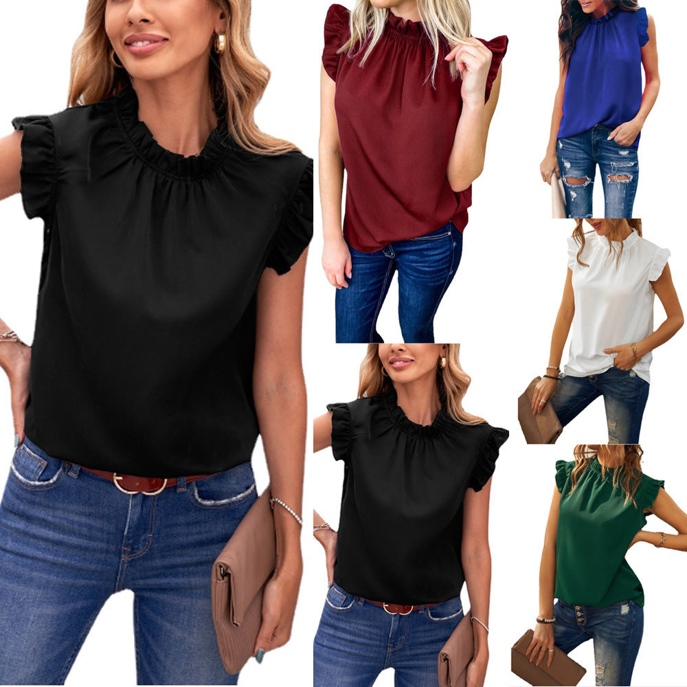 Ladies Elegant blouse with gathered detail Lune London