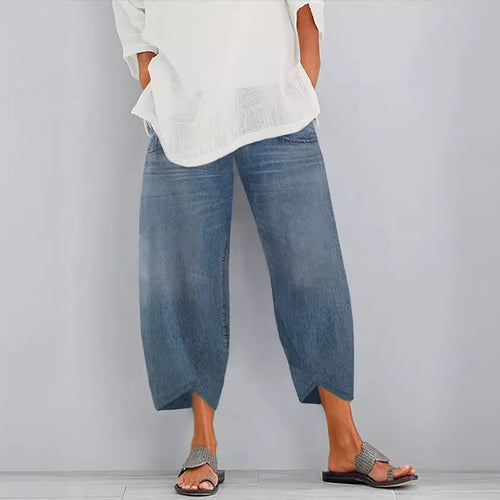 Lune London women's cropped wide jeans