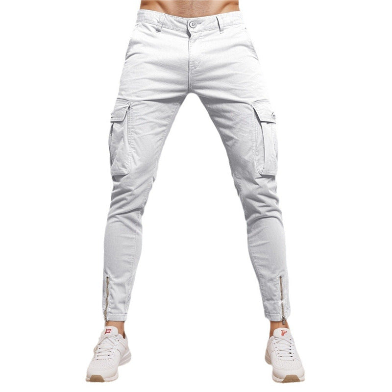 Modern cargo pants for men with zipper Lune London