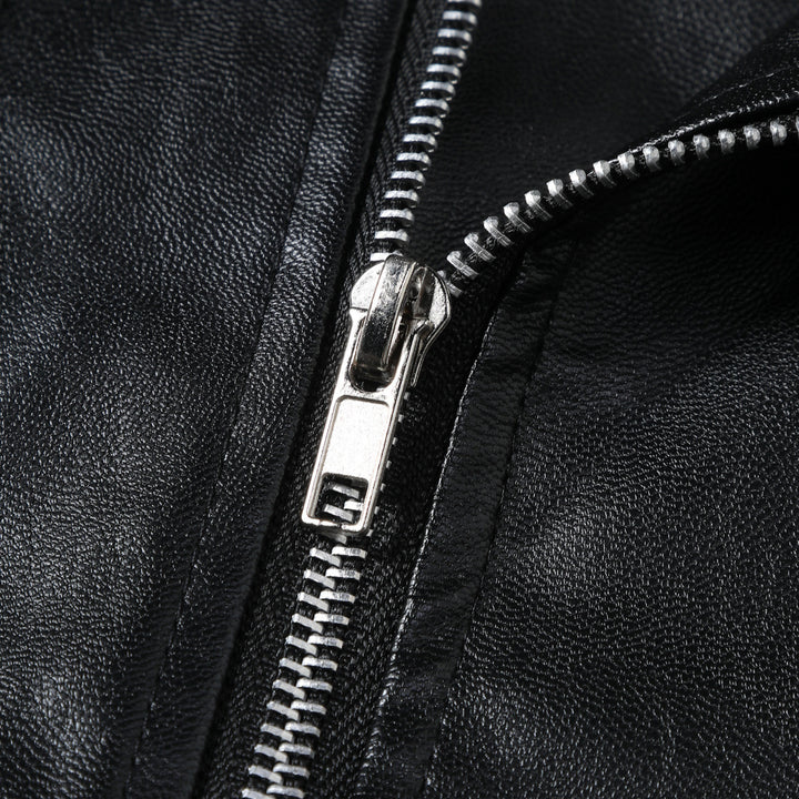 Stylish men's biker jacket made of high-quality synthetic leather Lune London