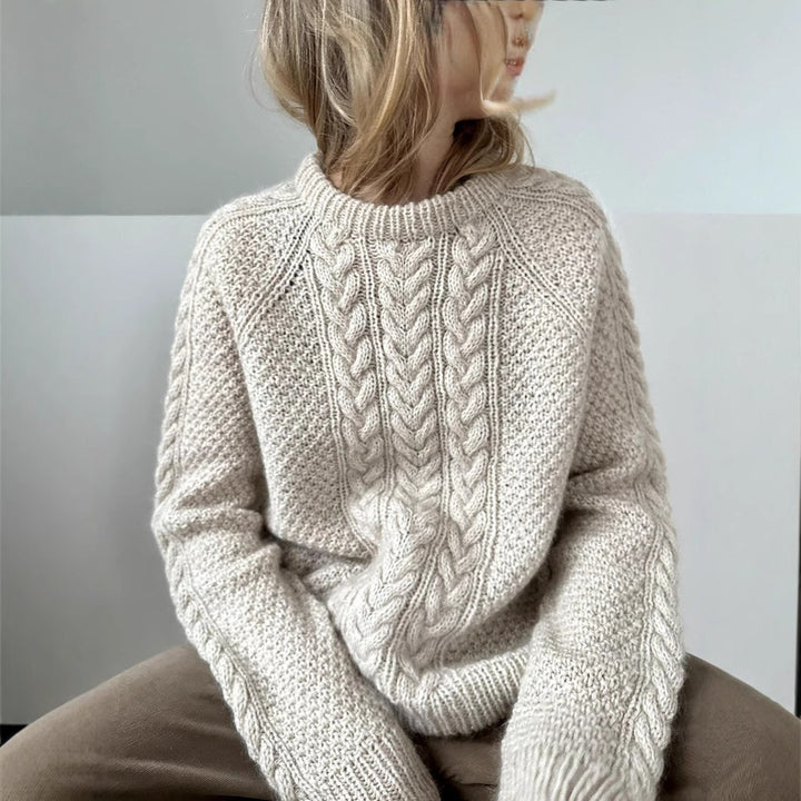 Knit sweater for women with a detailed textured pattern Lune London