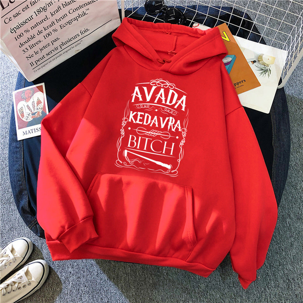 Women's hoodie with creative lettering Chic & Style