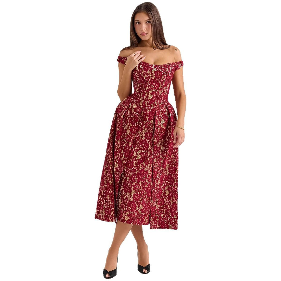 High-quality lace dress for women in elegant A-line cut Chic & Stil