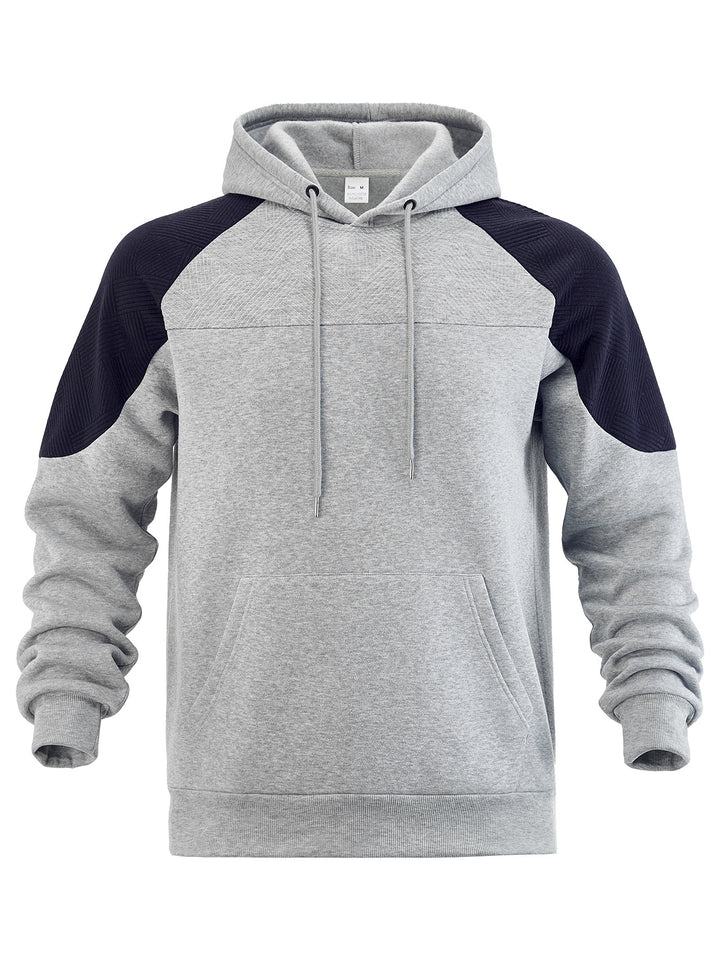Hooded sweatshirt for men with innovative design and striped sleeves Lune London
