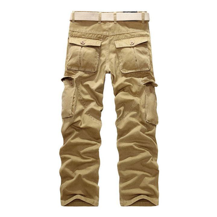 Men's cargo pants with practical zip pockets and elastic waist Lune London