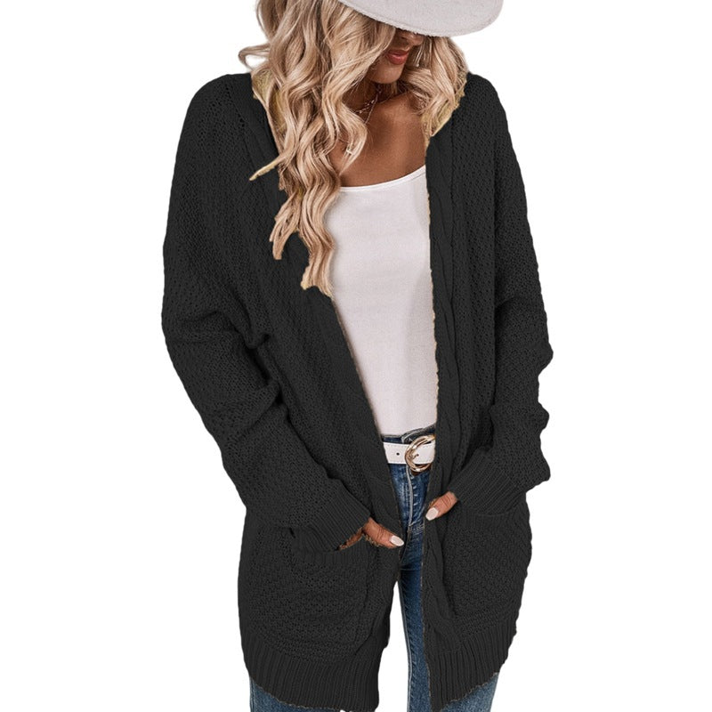 Casual cardigan for women with deep pockets and crinkled design Lune London
