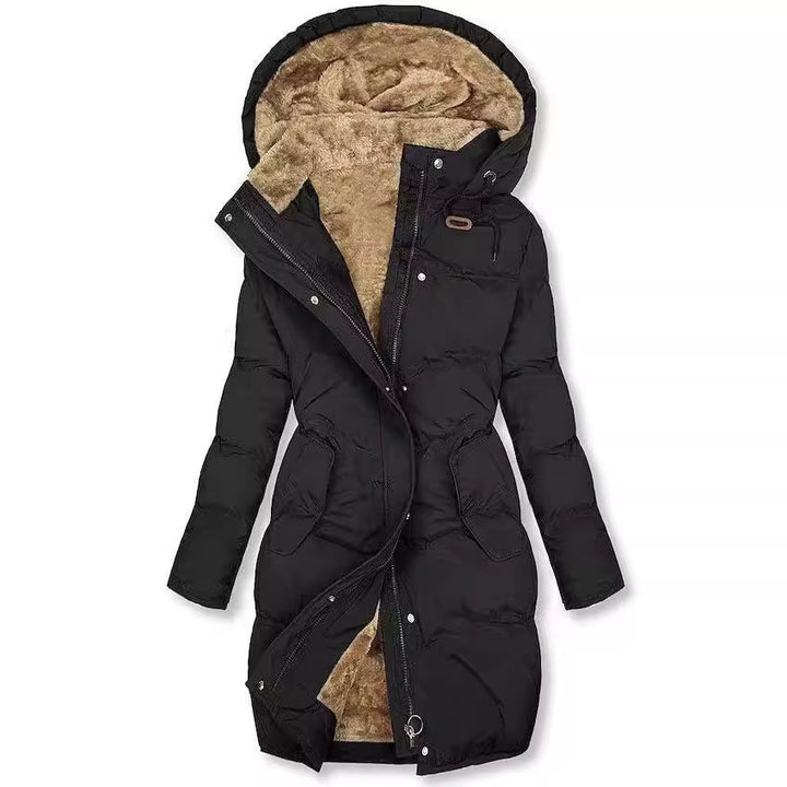 Ladies winter padded parkas with removable hood and soft lining Lune London