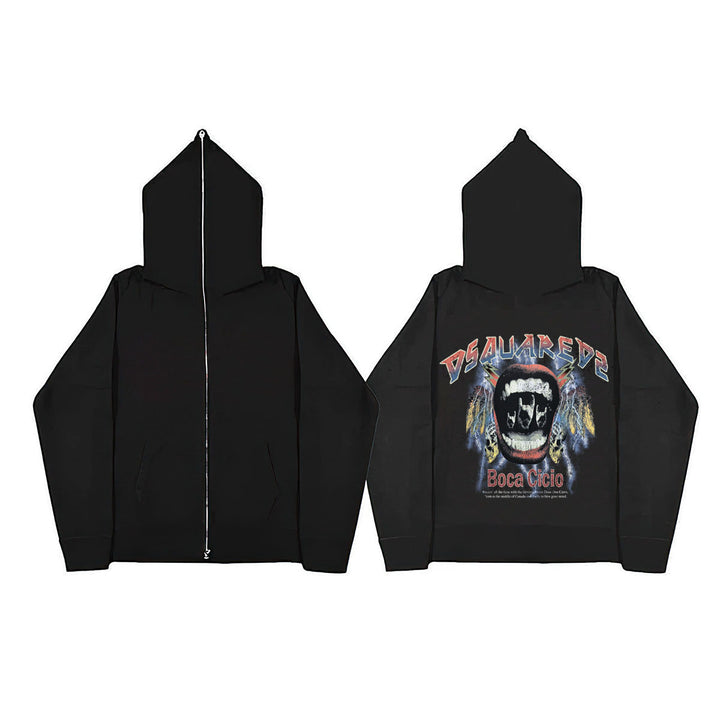 Women's hooded jacket with creative graphic design Lune London