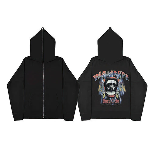 Women's hooded jacket with creative graphic design Lune London