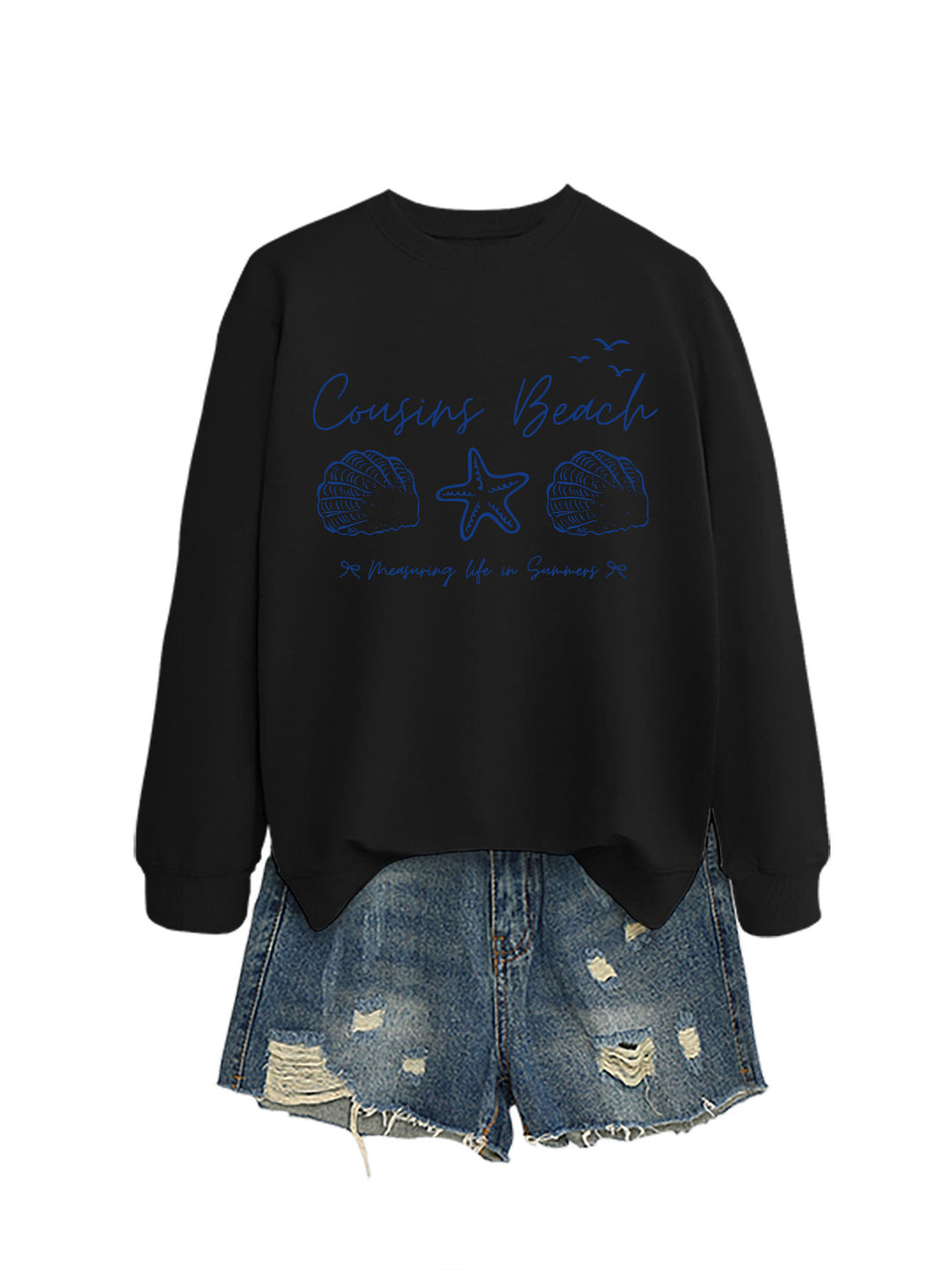 Sweat-shirt femme avec motif maritime et coupe confortable Chic & Stil