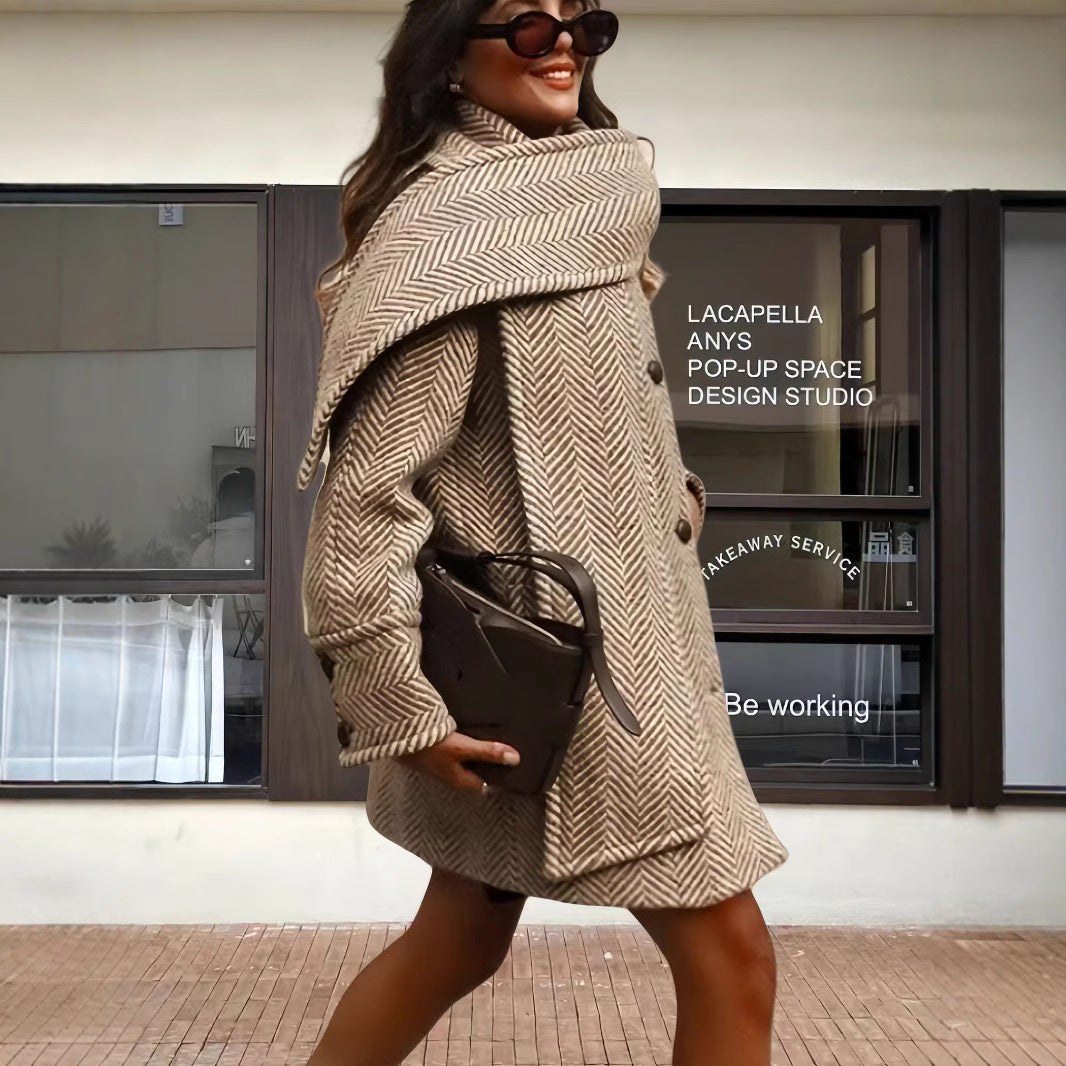 Ladies luxury oversized jacket with chic and stylish textured design