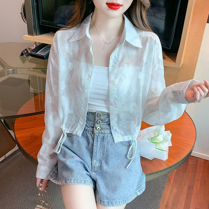 Blouse transparente pour femmes avec design floral Chic & Stil