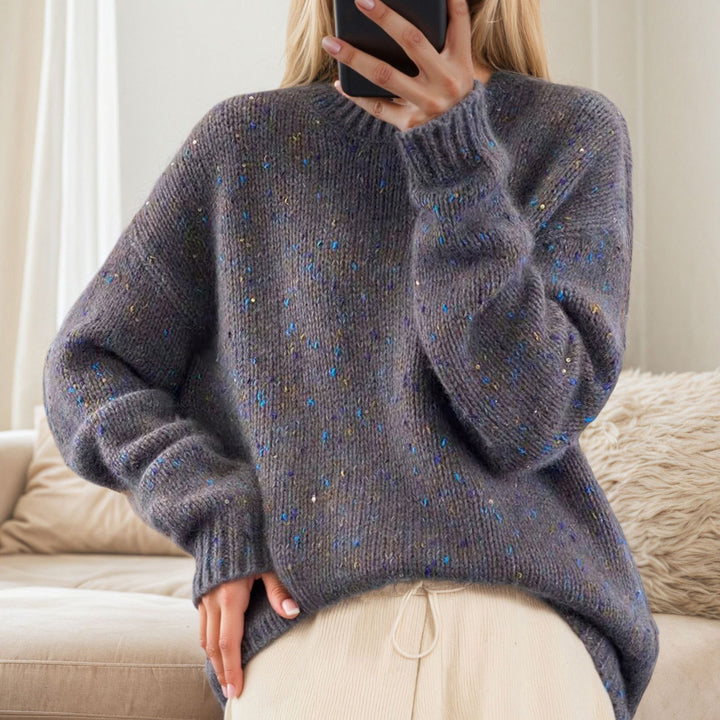 Cozy knit sweater for women with sparkling accents and a relaxed fit Lune London