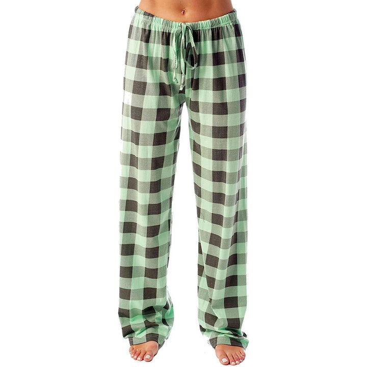 Women's Casual Pants In Checkered Cut Lune London