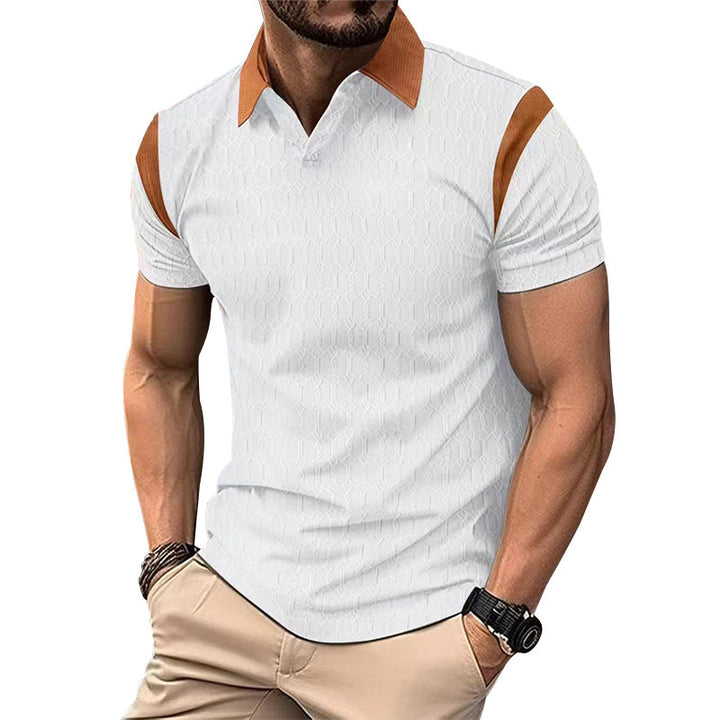 Polo shirt for men with stylish contrast details and a breathable structured design Lune London
