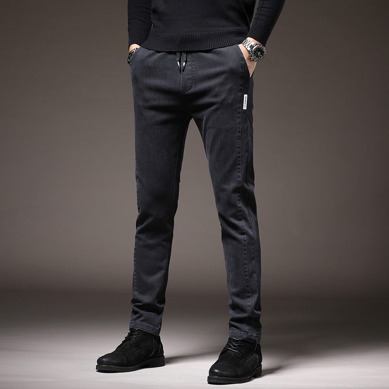 Pantalons chinos confortables pour hommes avec taille élastique Lune London