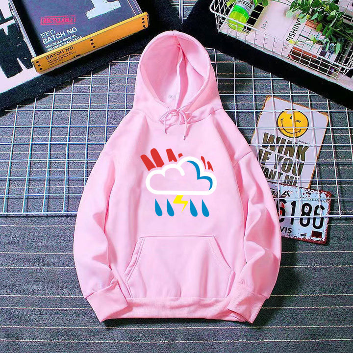 Women's hoodie with cheerful weather motif Chic & Stil