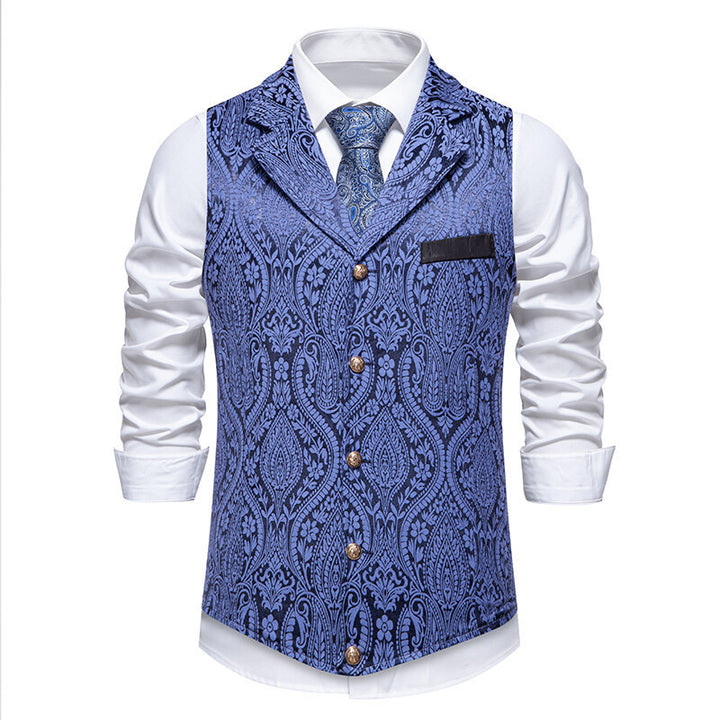 Elegant men's vest with intricate pattern and high-quality fabric Lune London