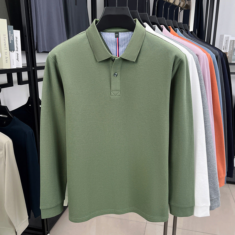 Men's Long Sleeve Polo with Structured Design and Breathable Properties Lune London