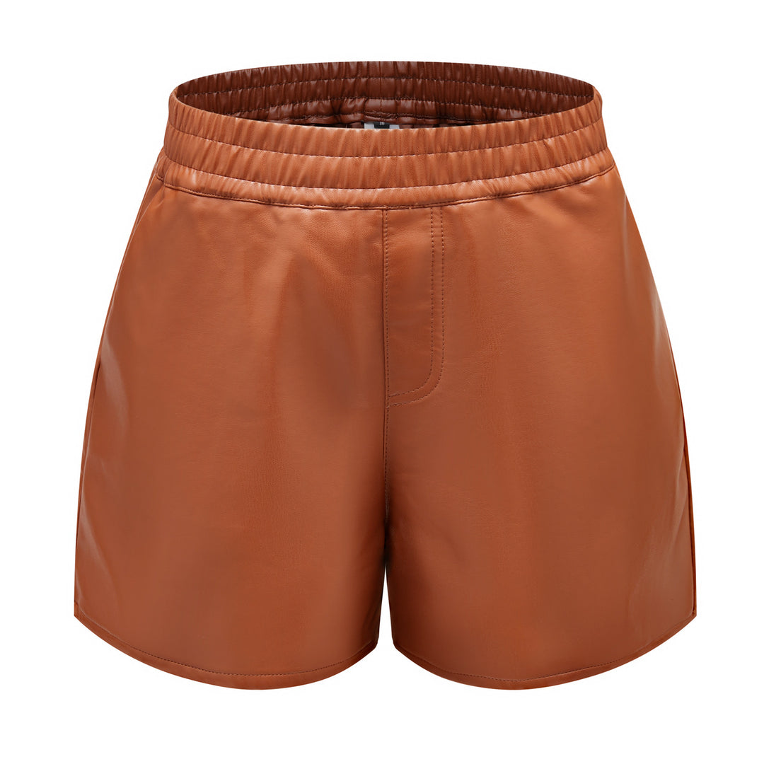 High-waisted fashion shorts for women in faux leather Lune London