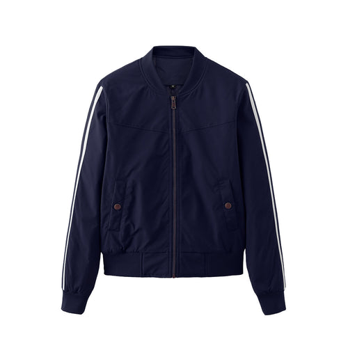Sport bomber jacket for women with trendy side inserts and elastic edges Lune London