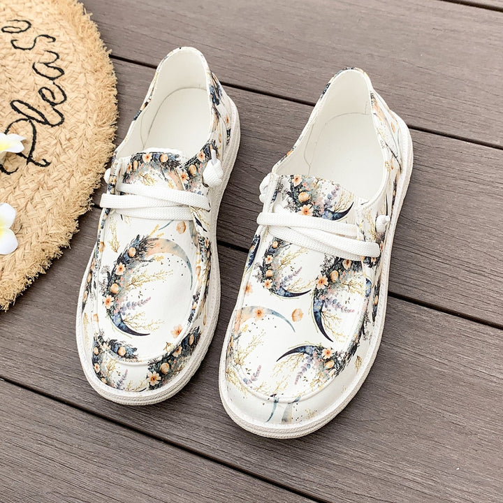 Leisure shoes for women with a unique graphic design and a comfortable rubber sole Lune London