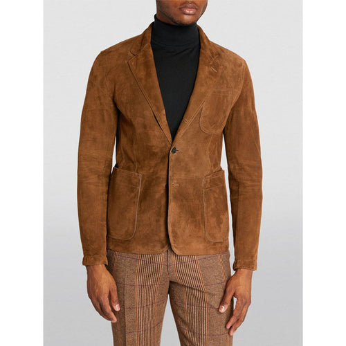Elegant suede jacket for men with modern pockets and relaxed fit Lune London