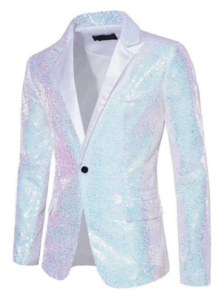Elegant sequin blazer for men with refined decorative accents Lune London