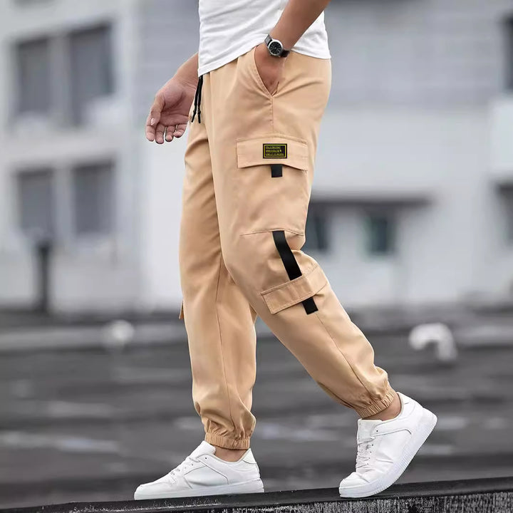 Casual cargo pants for men with adjustable waist and practical zip pockets Lune London
