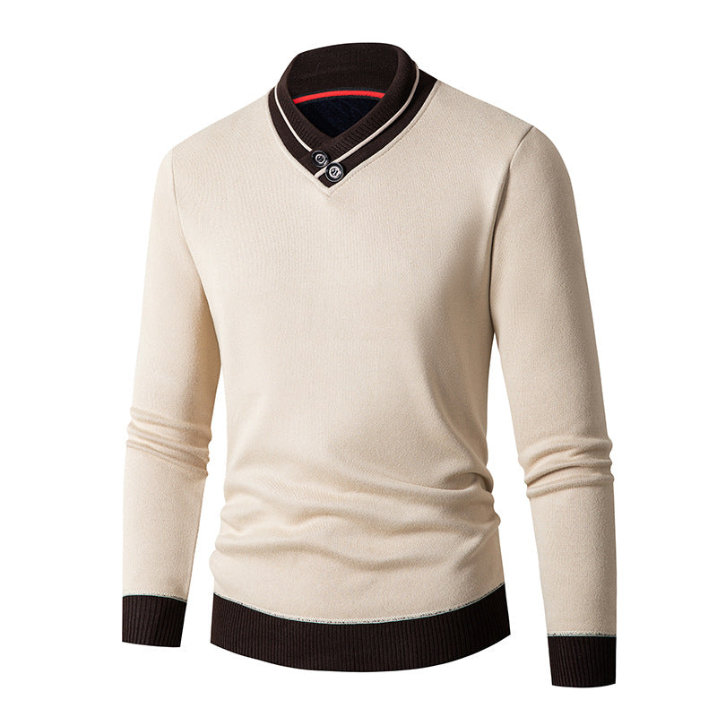 Elegant sweater for men with trendy V-neck Lune London