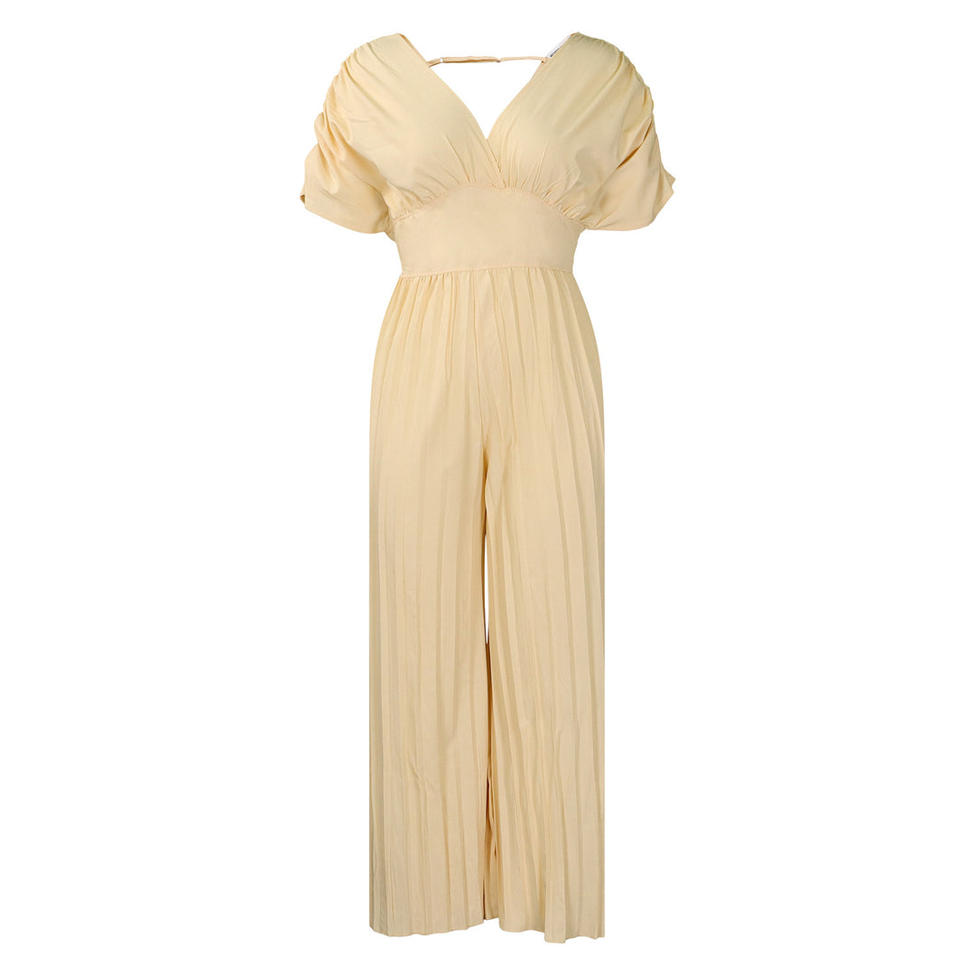 Pleated jumpsuit for women with voluminous sleeves Lune London