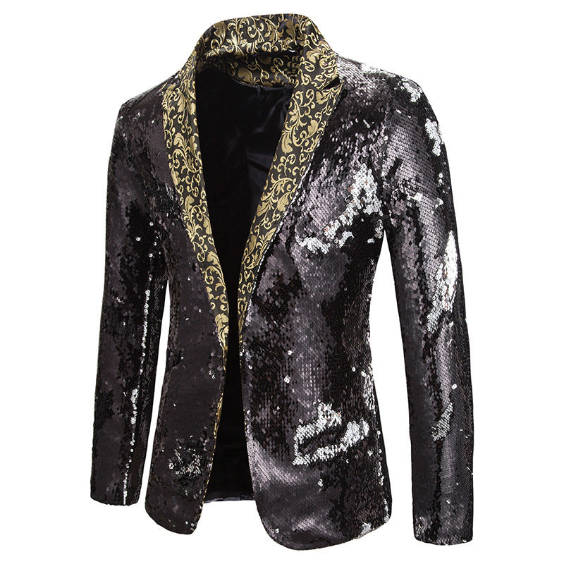 Extravagant sequin blazer jacket for men Lune London