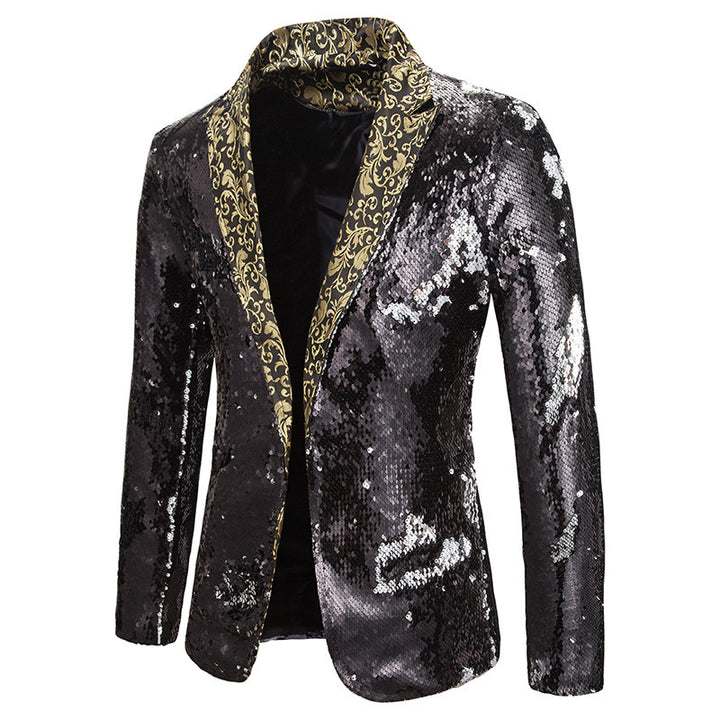 Extravagant sequin blazer jacket for men Lune London