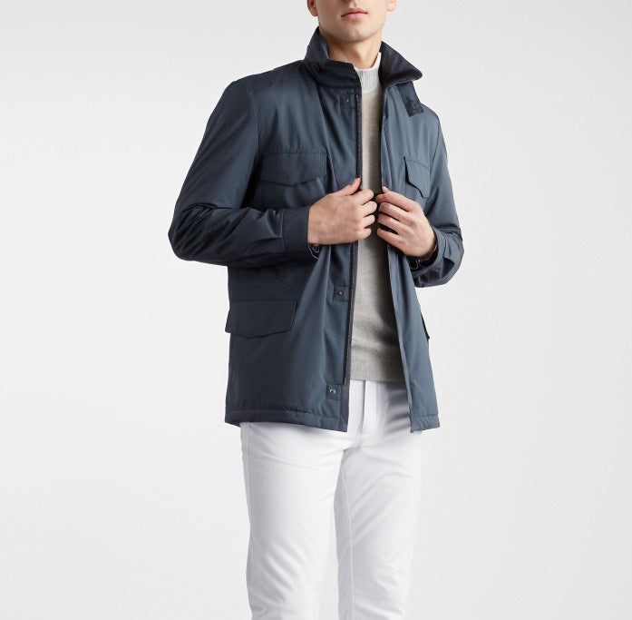 Functional jacket for men with an urban style featuring practical pockets Lune London