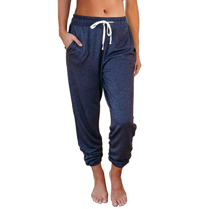 Women Comfortable and Casual Jogging Pants with Elastic Waist and Side Pockets Lune London